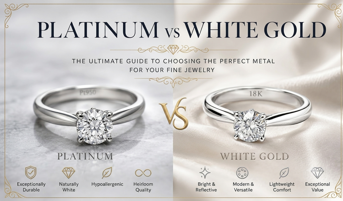 Platinum versus white gold ring comparison